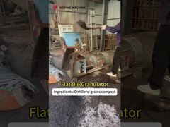 1-2 टी / एच बेलनाकार नए प्रकार के जैविक उर्वरक दानेदार फ्लैट डाई पेलेट मिल